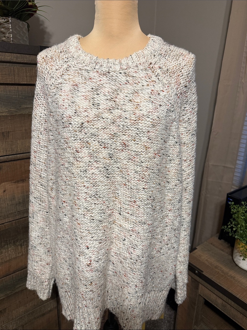 Mossimo Supply Co. Oatmeal Speckled Crewneck Sweater
